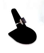Fashion Forward 18kt White Gold Diamond and Amethyst Open Ring