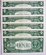(6) Gem Crisp 1957 $1 Silver Certificates-Consecutive!
