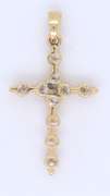Fantastic Yellow Gold Diamond Cross Pendant