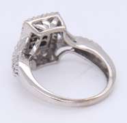 Favorite White Gold Blue IR Diamond and White Diamond Ring