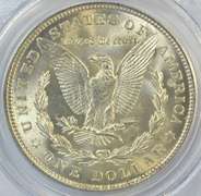 Nearly Gem BU 1921 Morgan Silver Dollar. PCGS MS64