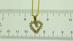 Sterling Silver Gold Tone Heart Necklace