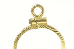 14K Yellow Gold 13.5mm Grooved 1/20 oz. Gold Panda Coin Charm/Pendant