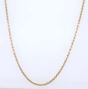 Simple Yellow Gold Rope Chain Necklace