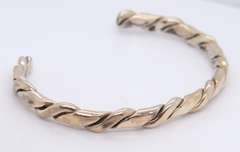 Vintage Sterling Silver Signed Cuff Bangle