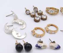 Vintage 925 Sterling Silver Group Lot of Earrings