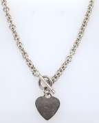 Vintage 925 Sterling Silver Heart Shaped Necklace