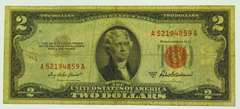 1953-A Red Seal $2 Bill