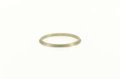 14K White Gold Grooved Stackable Band Vintage NOS 1950's Ring