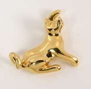 Beautifully Made 14k Cat Pendant