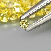 Fantastic 3.04ct diamond cut yellow Sapphire set