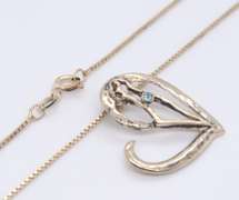 Vintage Sterling Silver Heart Shaped on Chain