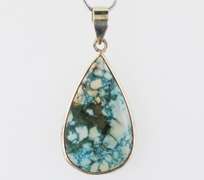 Beautiful 24.51ct pear shaped turquise pendant