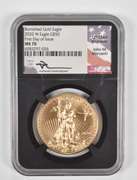 MS70 2020-W $50 Burnished Gold Eagle 1 Oz .999 Gold - Signed - NGC
