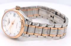 Longines Master Collection Automatic 25.5mm Two Tone Mop Diamond Dial Watch