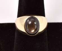 Sensational Brown Sapphire Ring in Yellow Gold