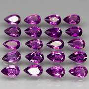Glittering 3.93ct 5x3mm real Bolivian Amethyst set