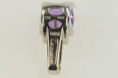 14K White Gold Cushion Faceted Amethyst Diamond Statement Pendant