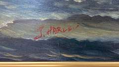 J.Harvey Original Oil on Canvas Dutch Sea Warfare