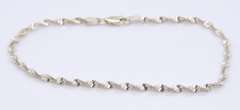 Sterling Silver Italian Rope Chain Necklace with Matching Bracelet