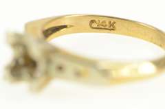 14K Yellow Gold 5.1mm Vintage NOS 1950's Engagement Setting Ring