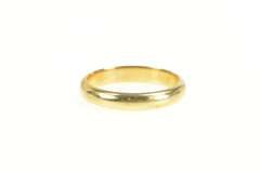 14K Yellow Gold 3.7mm Rounded Classic Wedding Band Ring