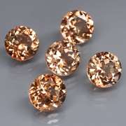 Matched! 5 piece 11.36ct full fire Imperial Topaz set
