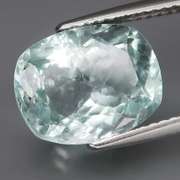 High fire 4.45ct platinum blue Aquamarine