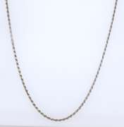 Vintage Italian Sterling Silver Rope Chain Necklace