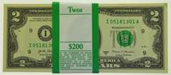 2017-A Series $2 Bills in Sequence (I) $200 Pack of New Gem CU