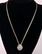 Lovely Cluster Diamond Pendant Necklace in 14K Yellow Gold