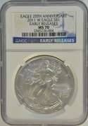 Perfect NGC MS70 graded 2011-W Early Releases $1. NGC MS70