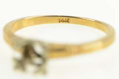 14K Yellow Gold 4.9mm Vintage NOS 1950's Engagement Setting Ring