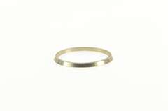 14K White Gold 1.3mm Grooved Stackable Vintage NOS 1950's Ring