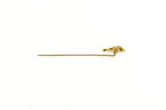 22K Yellow Gold Textured Raw Abstract Nugget Cluster Stick Pin