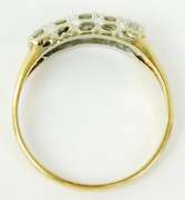 Antique 14K Band of 5 Diamonds, Size 9.25
