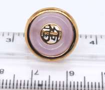 Pleasing Yellow Gold Purple Jade Earrings