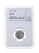 MS66 1956 Roosevelt Dime - Graded NGC
