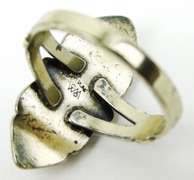 Signed Navajo Sterling Turquoise Ring, Size 5