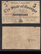 5 cent State of Georgia obsolete 1863