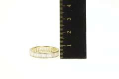 14K Yellow Gold Baguette Infinity Anniversary Wedding Band Ring
