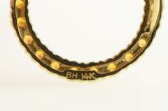 14K Yellow Gold Citrine Round Circle Journey Symbol Round Pendant