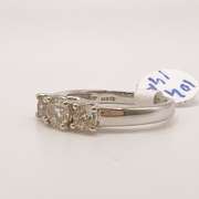 14kt Solid White Gold & Diamond Ring