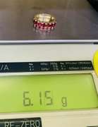 14kt Solid Yellow Gold & Ruby Band Ring