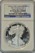 Flawless 2011-W PRF $1 Silver Eagle. NGC PF70 ULTRA CAMEO ER