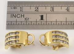 Easy to Wear Omega Back Diamond Earrings