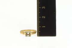 14K Yellow Gold 4.4mm Vintage NOS 1950's Engagement Setting Ring