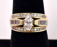 Sensational CZ Ring in Yellow Gold