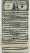 34 Crisp Uncirculated 1935 & 1957 $1 Silver Certificate notes
