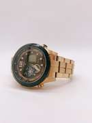 Citizen Eco-Drive Gold Tone Black Bezel Watch